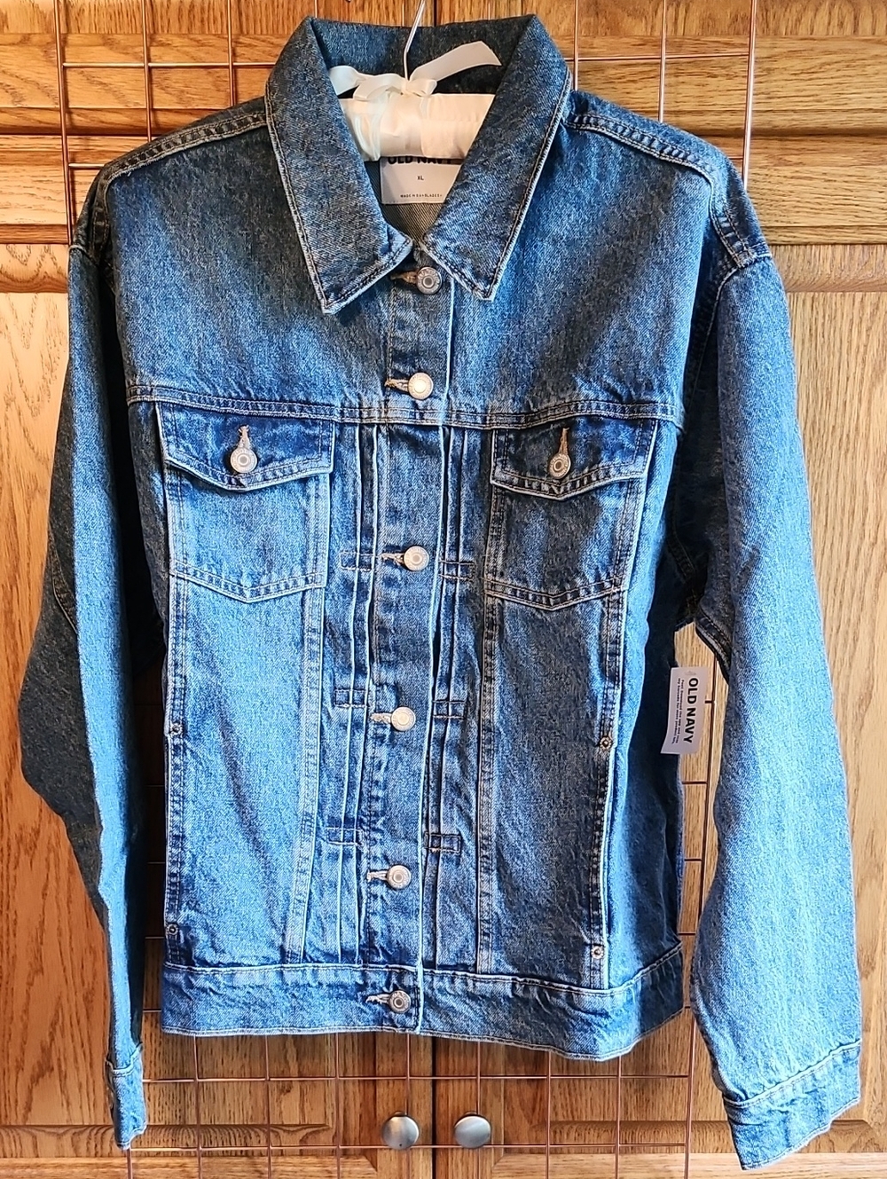 NWT Old Navy Light Blue Relaxed Denim Jacket, Size XL